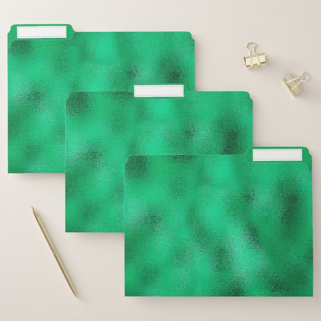Green Foil File Folder (Set)