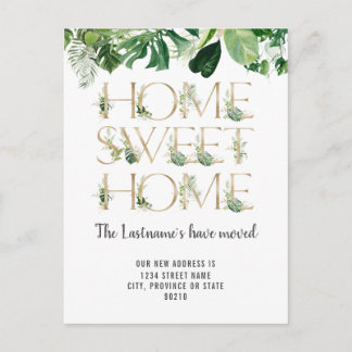 Green Foilage Moving Announcement Postcard