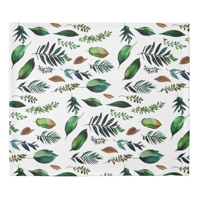 Green Foliage Botanical Nature  Duvet Cover (Front)