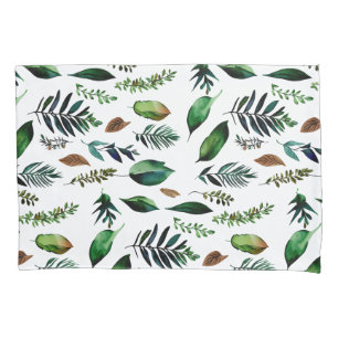 Green Foliage Botanical Nature Pillow Case