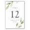Green Foliage Botanical Wedding Table Number