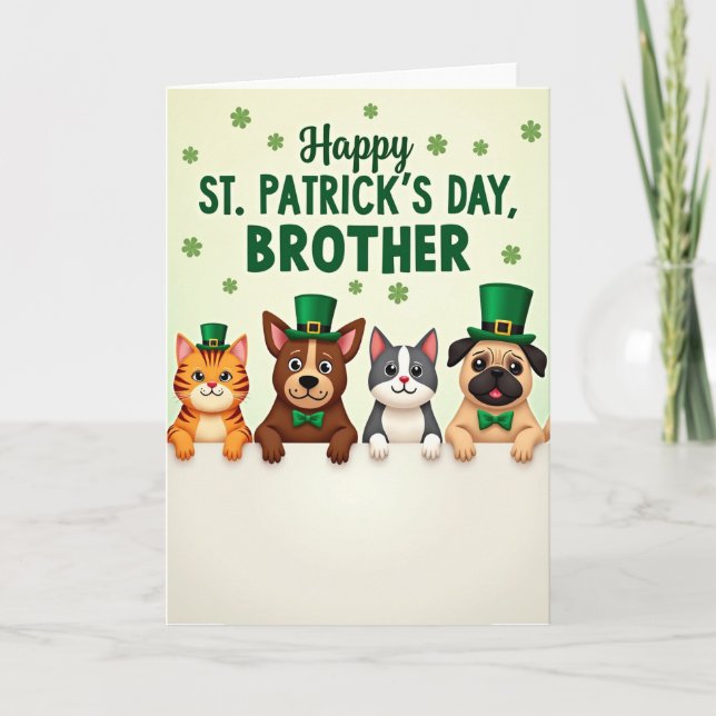 Green Foliage Brother Card (Front)