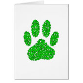 Green Foliage Dog Paw Print (Front)