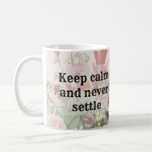 Green Foliage Watercolor Flowers  Coffee Mug