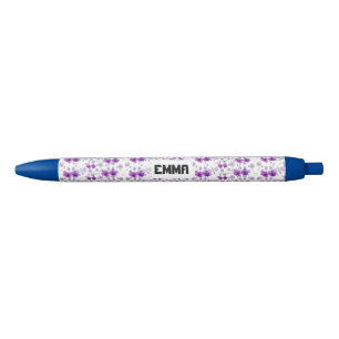 Green Foliage Watercolor Flowers  Pen