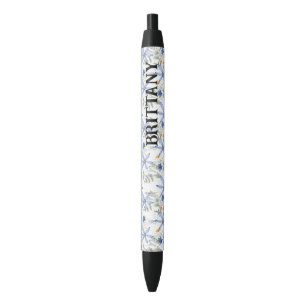 Green Foliage Watercolor Flowers Pen