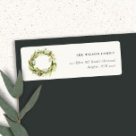 Green Foliage Winter Wreath Christmas Address Label<br><div class="desc">If you need any further customisation please feel free to message me on yellowfebstudio@gmail.com.</div>