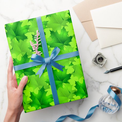 Green Foliage Wrapping Paper