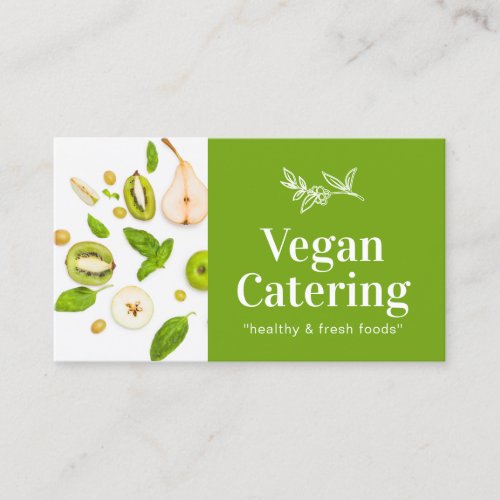 Green Food Healthy Nutrition Detox Vegan Bakery Business Card