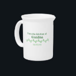 Green Food Label Pitcher<br><div class="desc">Families make food with love, use these to label the food gifts you give to others. The make a great gifts for your grandma, mom, aunt or anyone who loves to cook! Great for labeling homemade jams, baked goods, potlucks and other food gifts. Customize it for yourself or your favorite...</div>