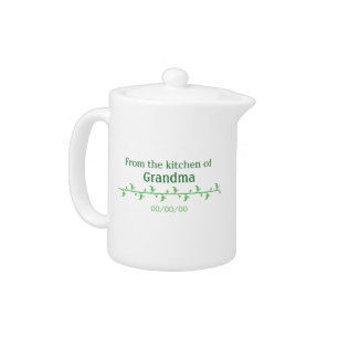 Green Food Label Teapot