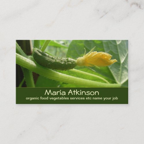 green food vegetable business card