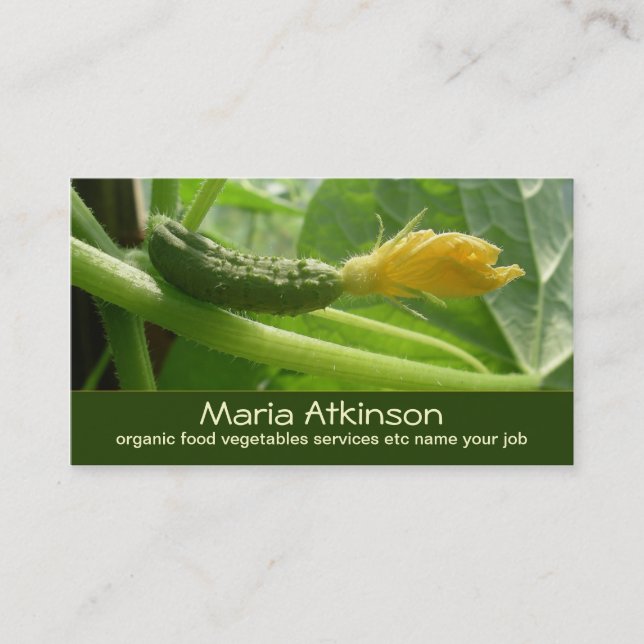 green food vegetable business card (Front)