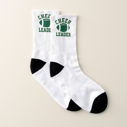 Green Football Cheerleader Socks