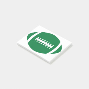 Green Football Coach's Office Decorative Sports Post-it Notes