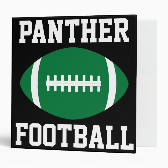 Green Football Custom Team Name Playbook Binder (Front/Inside)