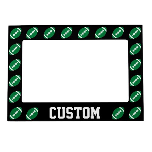 Green Football Custom Team or Player Name Sports Magnetic Picture Frame