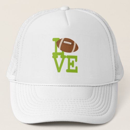 green football love letter character caps  hats