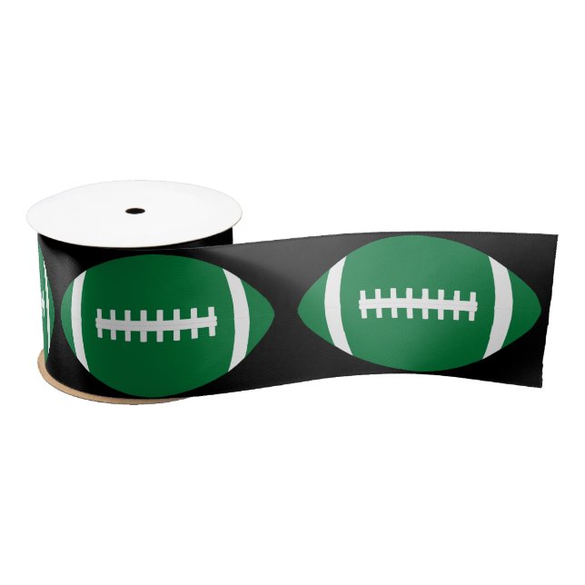 Green Football Party Ribbon for Players or Coaches (Spool)