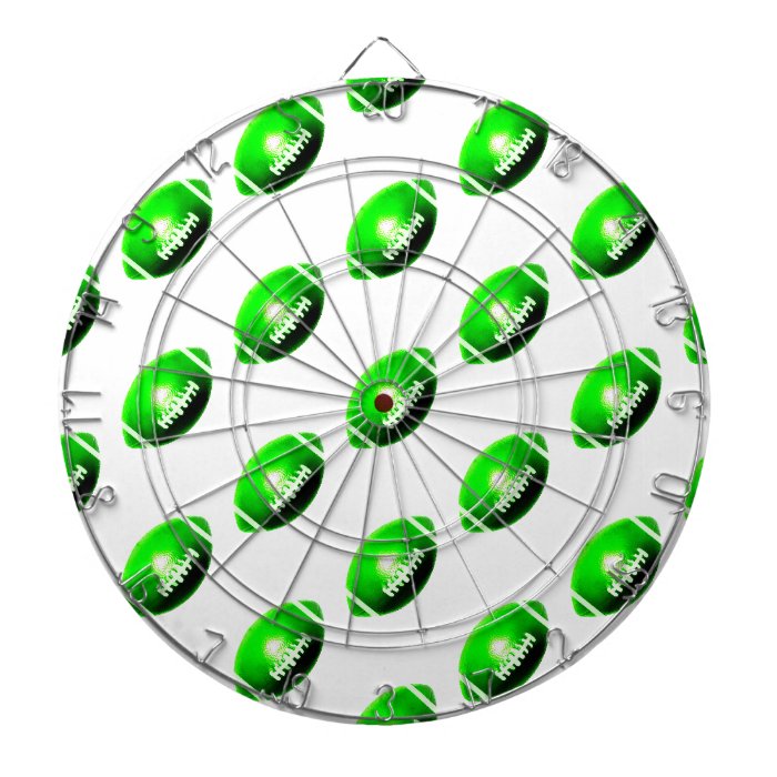 Green Football Pattern Dart Board