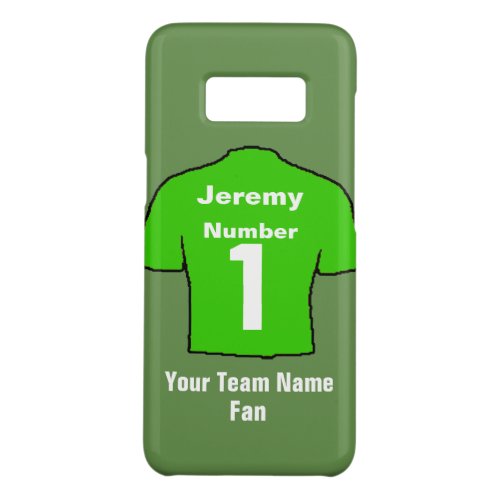 Green Football Shirt Customise name  team Case_Mate Samsung Galaxy S8 Case