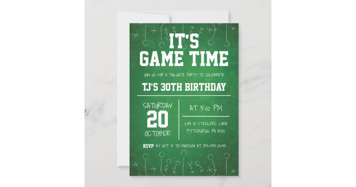 Pittsburgh Steelers Birthday Invitation