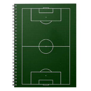 green football stadium notebook