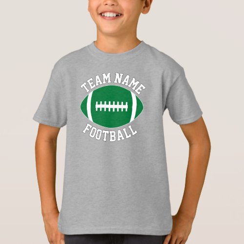 Green Football Team Name Player and Number Sports T_Shirt