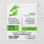 Green Footprints, Podiatry Clinic, Podiatrist Flyer<br><div class="desc">Green Footprints,  Podiatry Clinic,  Podiatrist Advertising Flyer by The Business Card Store.</div>