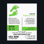 Green Footprints, Podiatry Clinic, Podiatrist Flyer<br><div class="desc">Green Footprints,  Podiatry Clinic,  Podiatrist Advertising Flyer by The Business Card Store.</div>