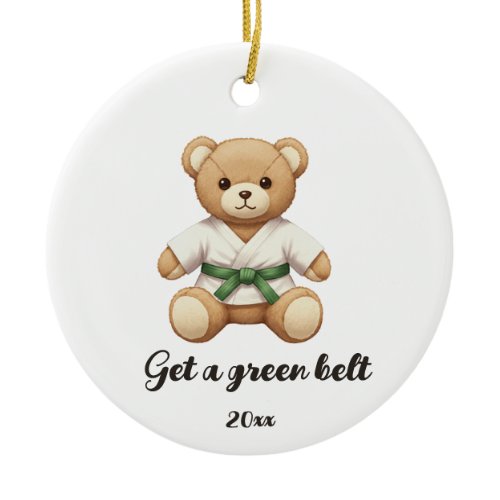 【GREEN】For all judo lovers, young and old. Ceramic Ornament