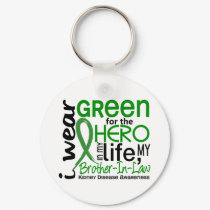 Green For Hero 2 Brother-In-Law Kidney Disease Keychain