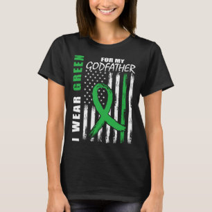 Green For My Godfather Kidney Disease Awareness Fl T-Shirt
