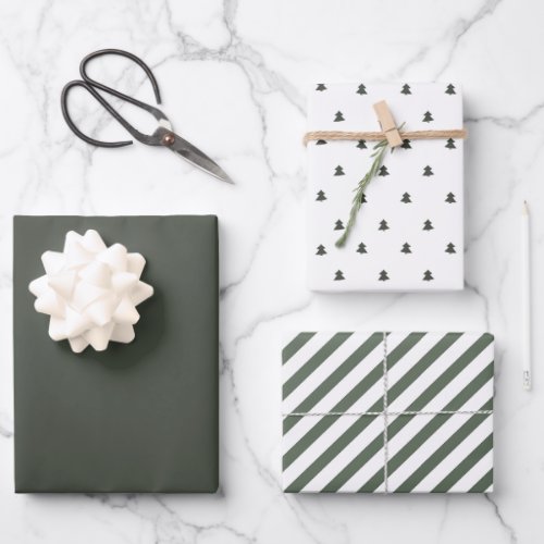 Green forest Christmas Wrapping paper