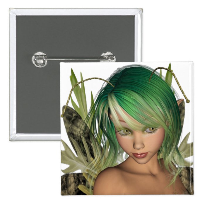 Green Forest Fairy 3D Close Up Pin