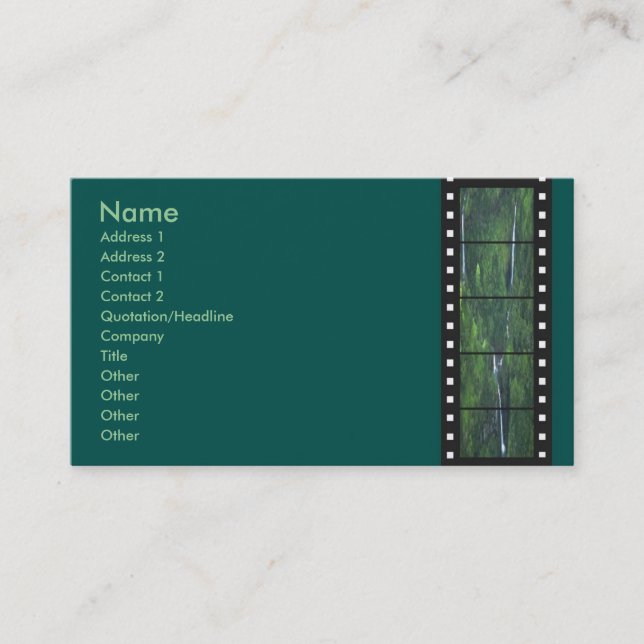 Green Forest Filmstrip Profile Card (Front)