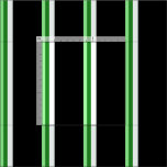 [ Thumbnail: Green, Forest Green, Mint Cream & Black Lines Fabric ]