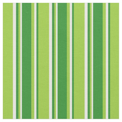 Green, Forest Green & White Striped/Lined Pattern Fabric