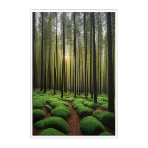 green forest in the morning acrylic print