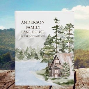 Green Forest Lake House Cabin Guest Information Mini Binder