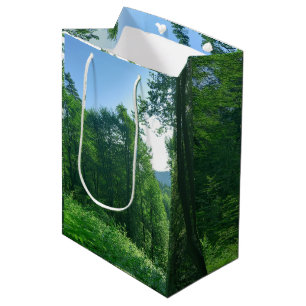 Green Forest Landscape Photography Medium Gift Bag
