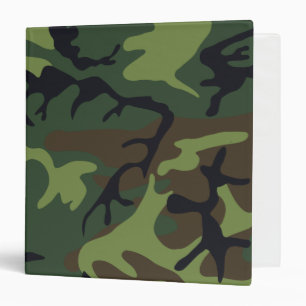 Green Forest Military Camo 3 Ring Binder
