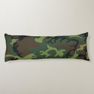 Green Forest Military Camo Body Pillow