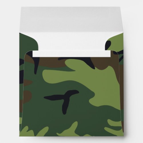 Green Forest Military Camo Envelope