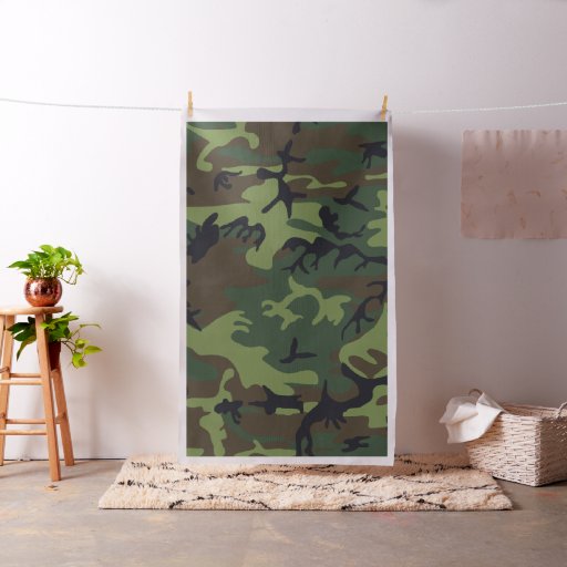 Green Forest Military Camo Fabric