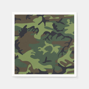 Green Forest Military Camo Napkins