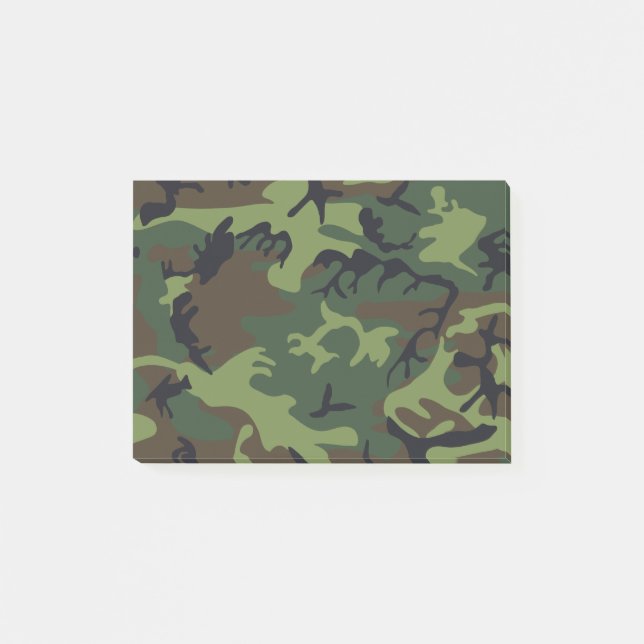 Green Forest Military Camo Post-it Notes (Front)
