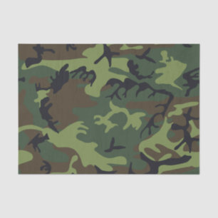 Green Forest Military Camo Tissue Paper