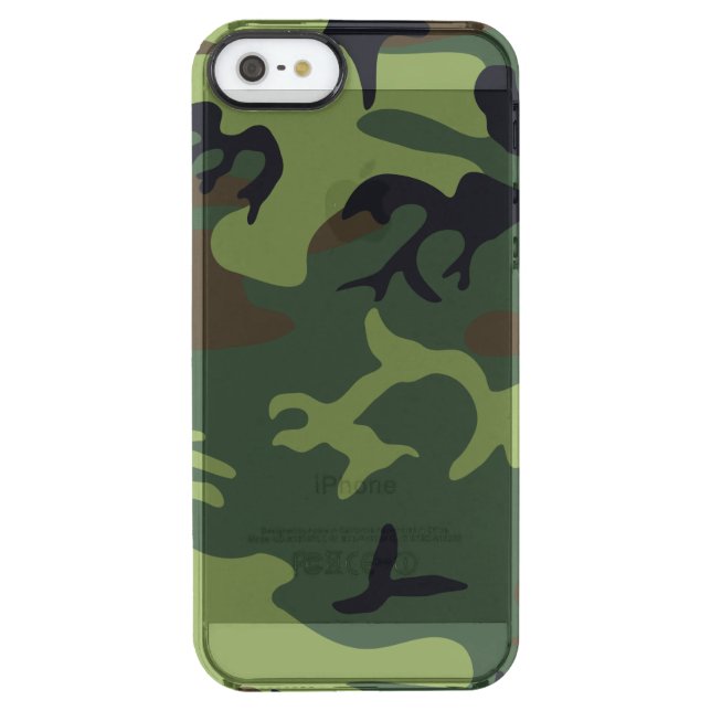 Green Forest Military Camo Uncommon iPhone Case (Back)