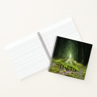 Green Forest Nature Light Path Stone Notebook